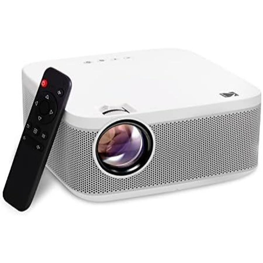 Kodak - FLIK X10 Full HD Home Projector, 1080p Portable Projector & Home Theater System with Remote Control - White_0