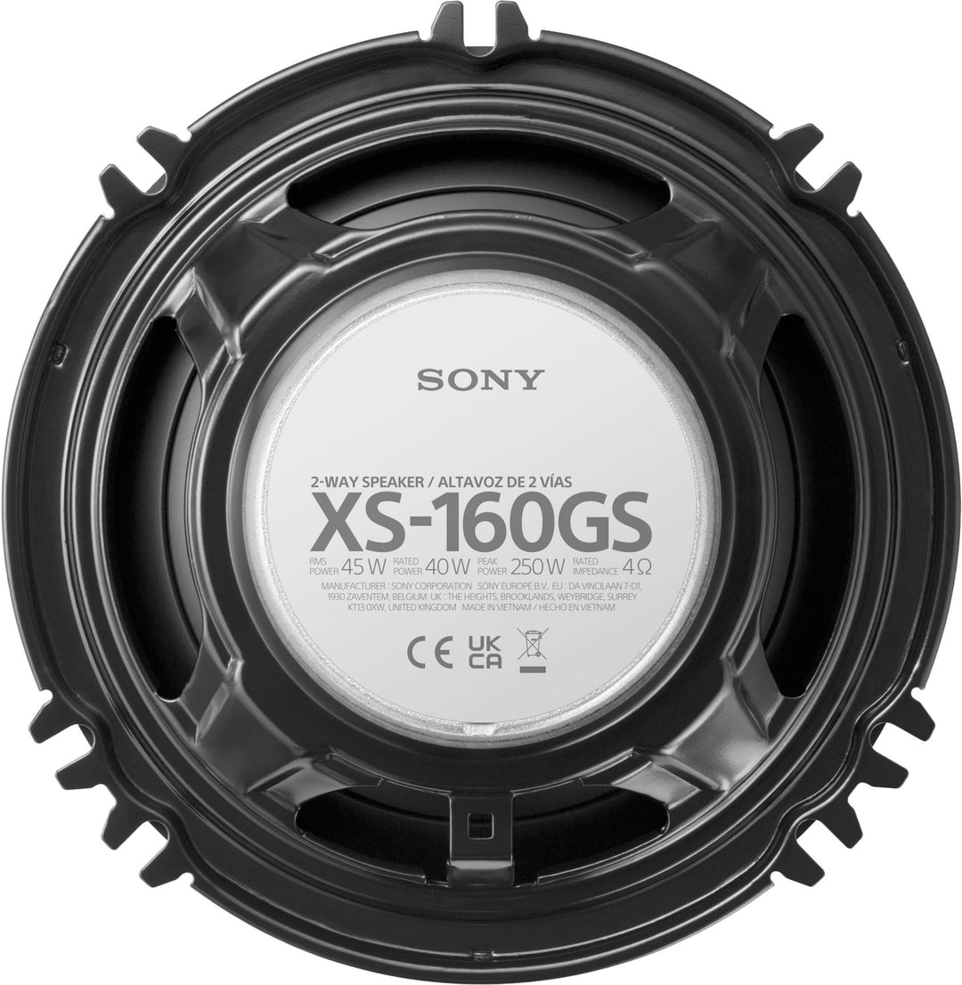 Sony - XS160GS 6.5" 2-way Coaxial Speakers - Black_2