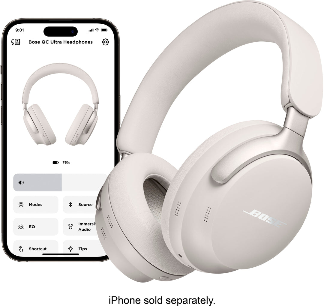 Bose - QuietComfort Ultra Wireless Noise Cancelling Over-the-Ear Headphones - White Smoke_2