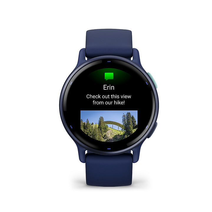 Garmin - vívoactive 5 GPS Smartwatch 42 mm Fiber-reinforced polymer - Metallic Navy Aluminum and  Navy_1