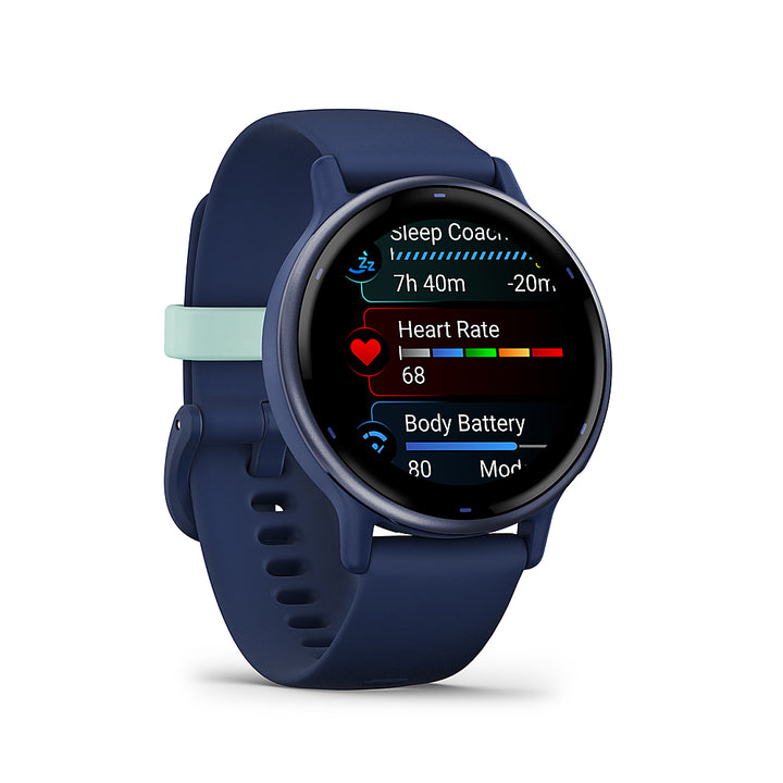 Garmin - vívoactive 5 GPS Smartwatch 42 mm Fiber-reinforced polymer - Metallic Navy Aluminum and  Navy_2