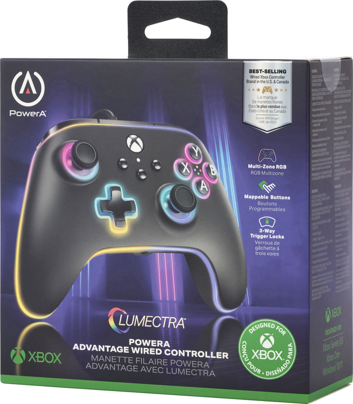 PowerA - Advantage Wired Controller for Xbox Series X|S with Lumectra - Black_8