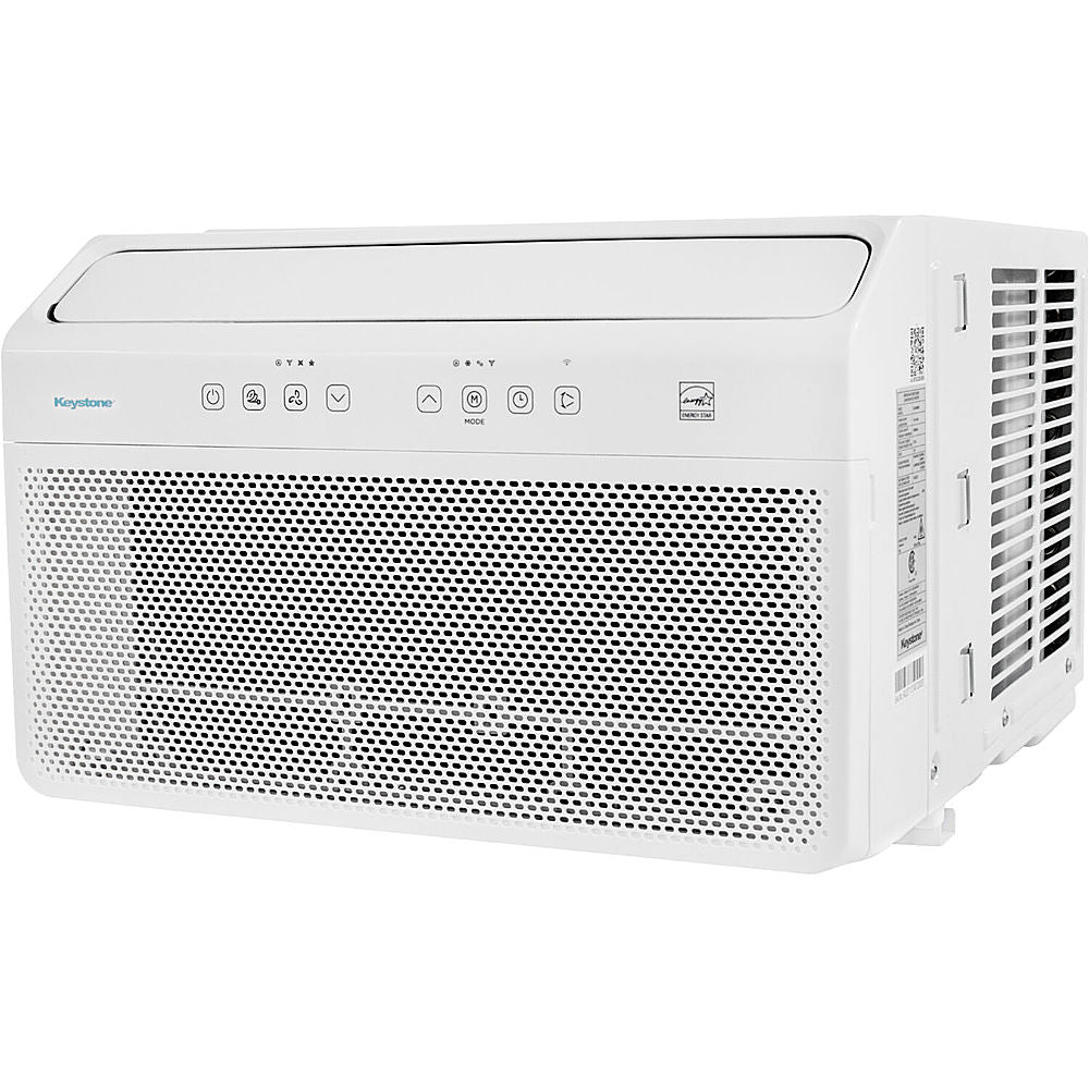 Keystone - 350 Sq. Ft 8,000 BTU Window Mounted Inverter Air Conditioner with 7,000 BTU Heater - White_6