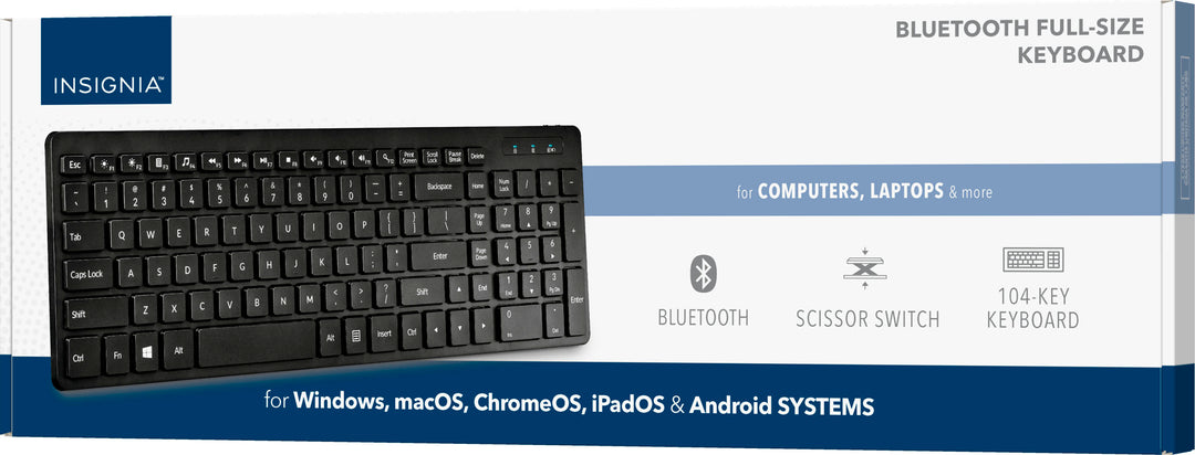 Insignia™ - Full-size Bluetooth Scissor Switch Keyboard - Black_5