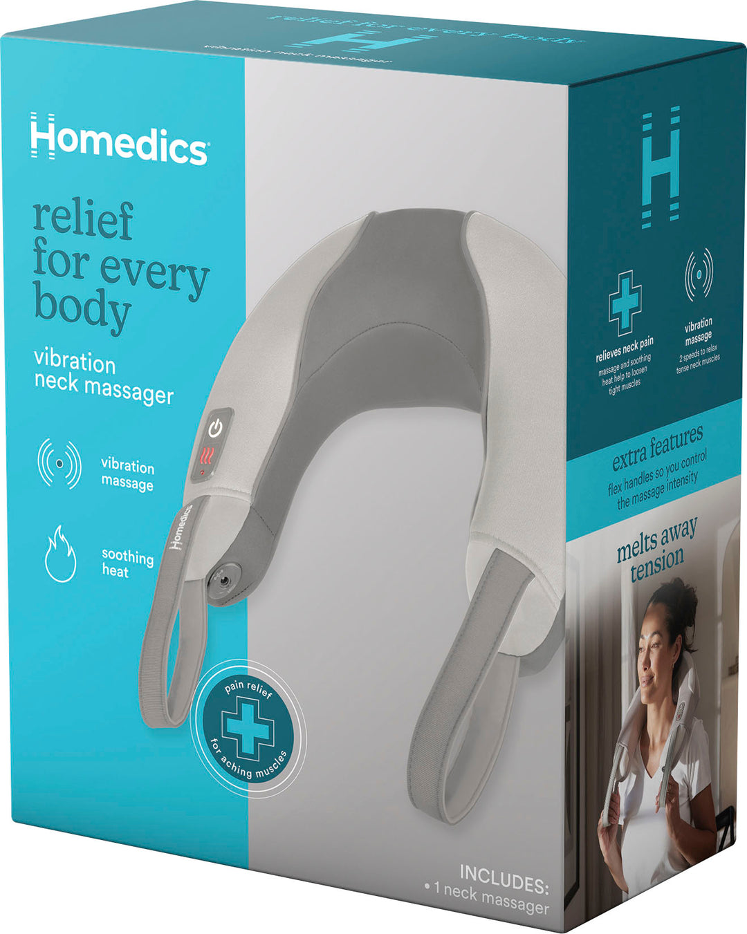 HoMedics - Pro Therapy Vibration Neck Massager with Soothing Heat - Tan_1