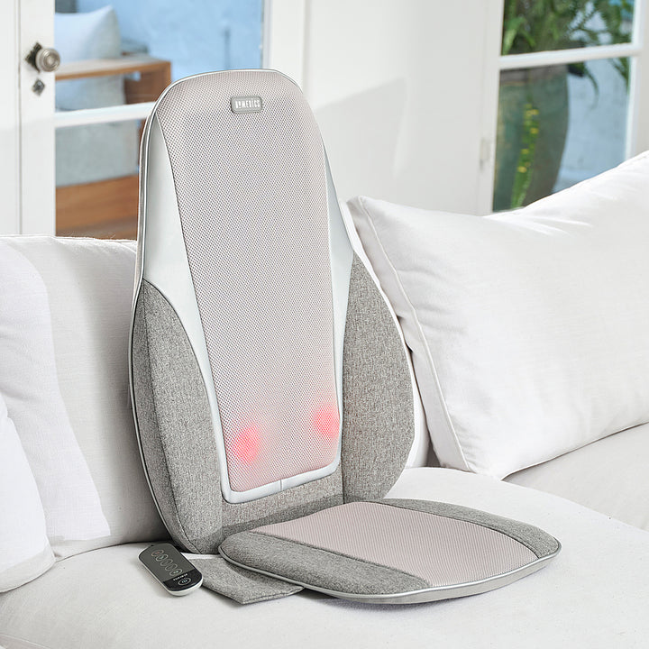 HoMedics - Shiatsu + Kneading & Vibration Massage Cushion with Heat - Gray_5