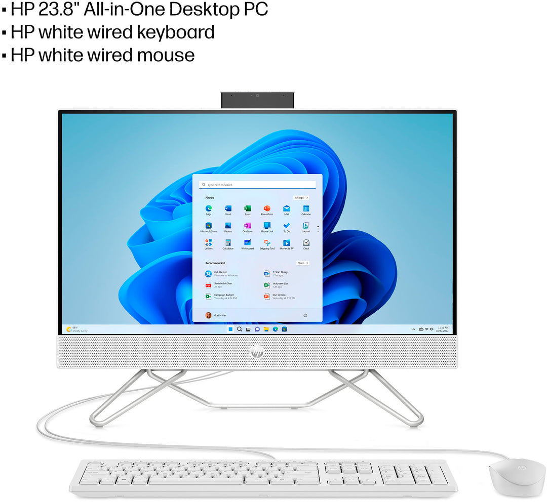 HP - 23.8" Full HD Touch-Screen All-in-One - Intel Core i3 - 8GB Memory - 512GB SSD - Starry White_4