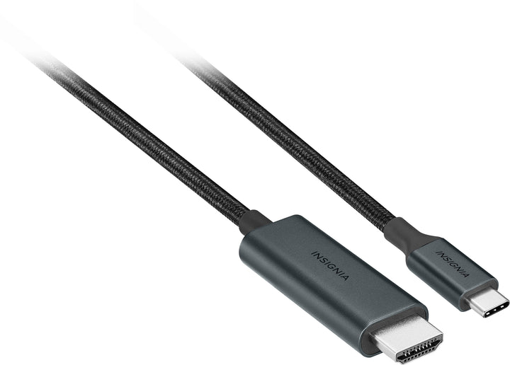 Insignia™ - 6’ 8K Ultra HD USB-C to HDMI 2.1 Braided Cable - Black_1