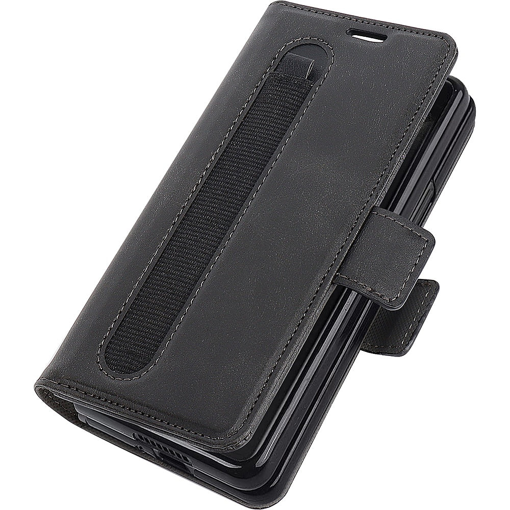 SaharaCase - Leather Folio Wallet Case for Samsung Galaxy Z Fold5 - Black_3