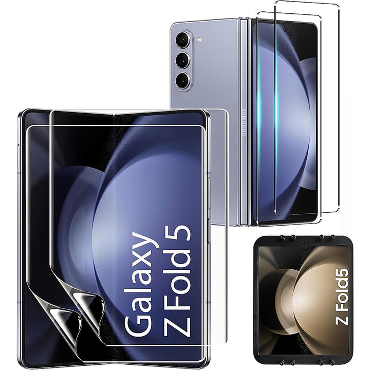 SaharaCase - ZeroDamage Ultra Strong+ Tempered Glass + Film Screen Protector for Samsung Galaxy Z Fold5 (2-Pack) - Clear_5
