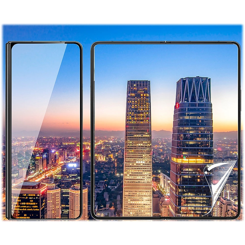 SaharaCase - ZeroDamage Ultra Strong+ Tempered Glass + Film Screen Protector for Samsung Galaxy Z Fold5 (2-Pack) - Clear_1