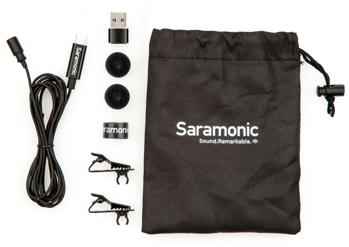 Saramonic - Lavalier Mic w/ USB-C Output, 6.6' Cable & USB Adapter for Mobile Devices & Computers_4