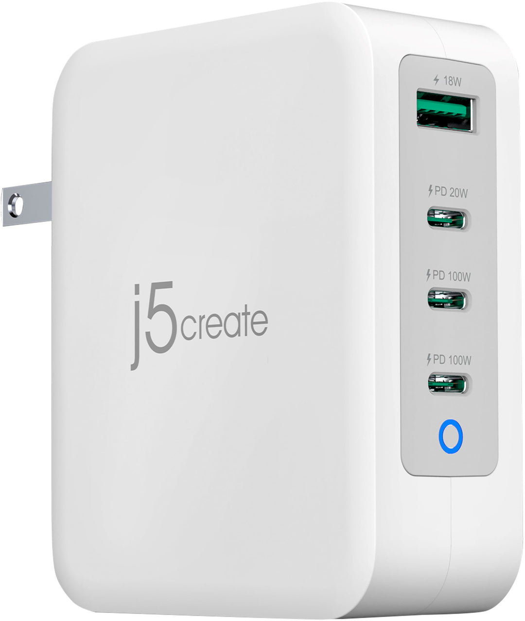 j5create - 130W GaN USB-C 4-Port Charger - Black_0