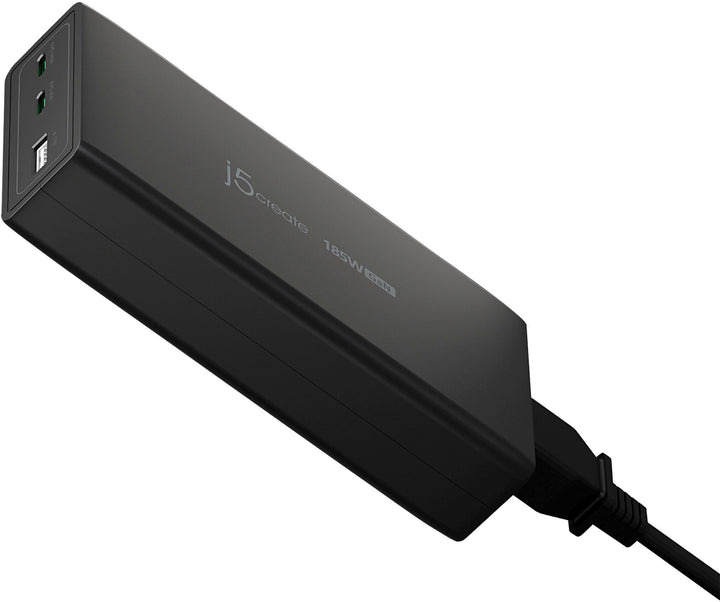 j5create - 185W GaN PD3.1 USB-C 3-Port Laptop Super Charger - Black_2