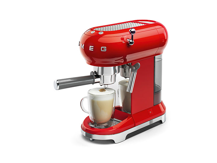 SMEG - ECF01 Semi-Automatic 15 bar pressure Espresso Machine - Red_4