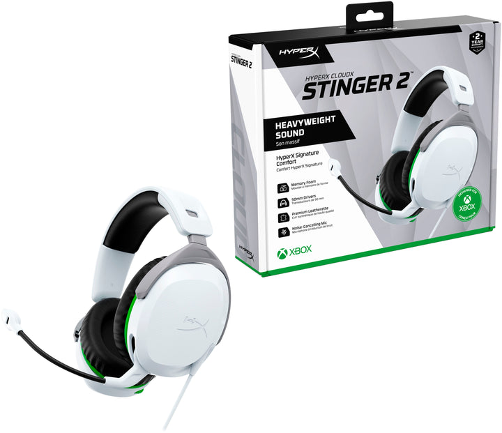 HyperX - CloudX Stinger 2 Gaming Headset for Xbox - White_4