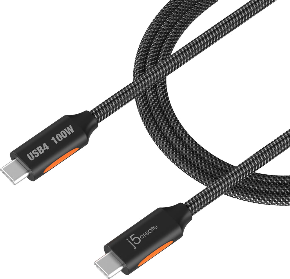 j5create - USB4 40Gbps Full-Featured USB-C Coaxial Cable - Black_1