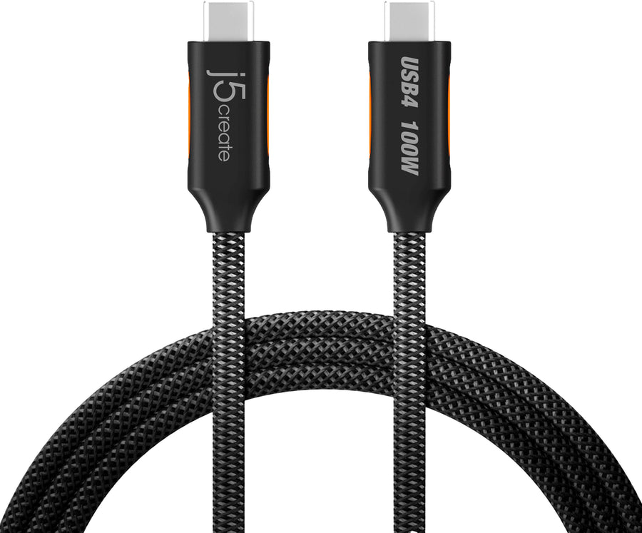 j5create - USB4 40Gbps Full-Featured USB-C Coaxial Cable - Black_0