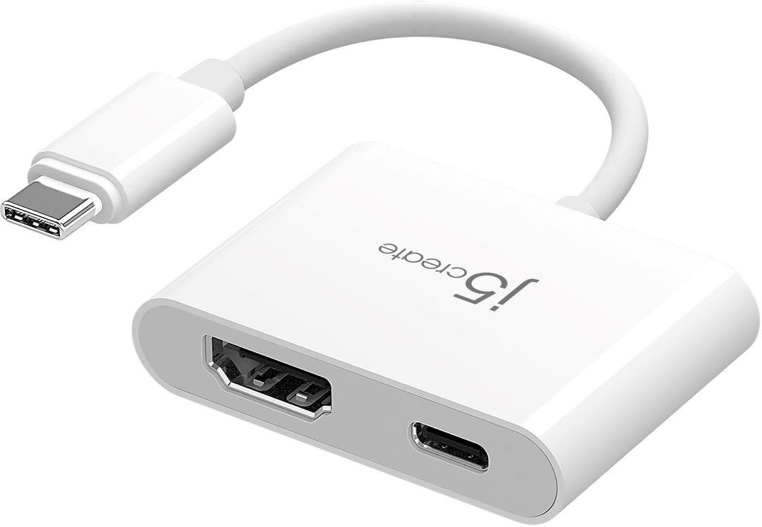 j5create - USB-C to 4K HDMI with Power Delivery  Adapter - White_0