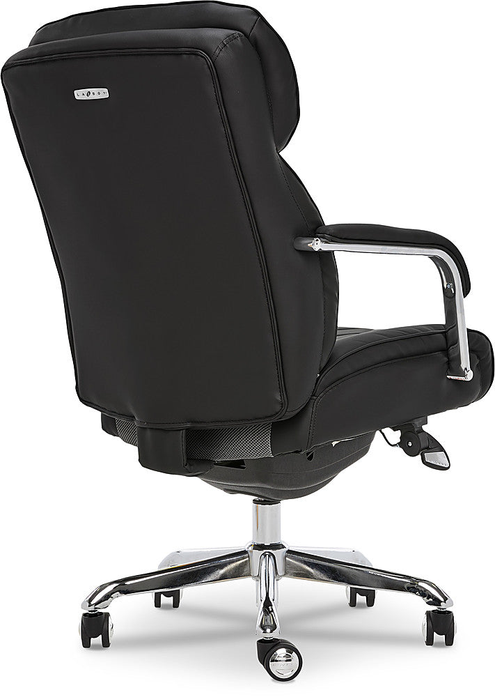 La-Z-Boy - Comfort and Beauty Sutherland Diamond-Quilted Bonded Leather Office Chair - Midnight Black_14