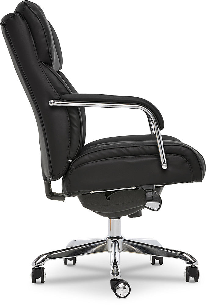 La-Z-Boy - Comfort and Beauty Sutherland Diamond-Quilted Bonded Leather Office Chair - Midnight Black_7