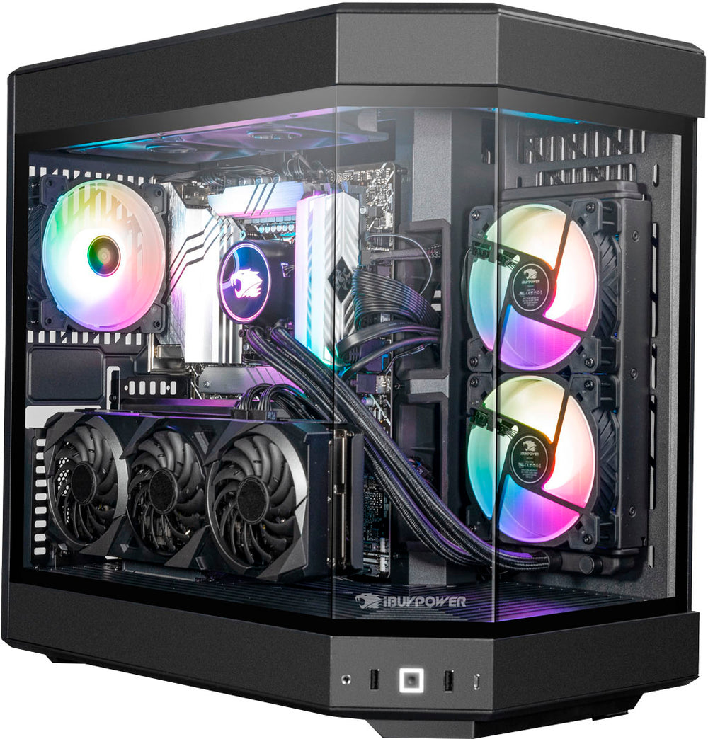 iBUYPOWER - Y60 Gaming Desktop - AMD Ryzen 7 7700X - NVIDIA GeForce RTX 4060Ti 8GB - 32GB DDR5 RAM - 2TB NVMe SSD - Black_1