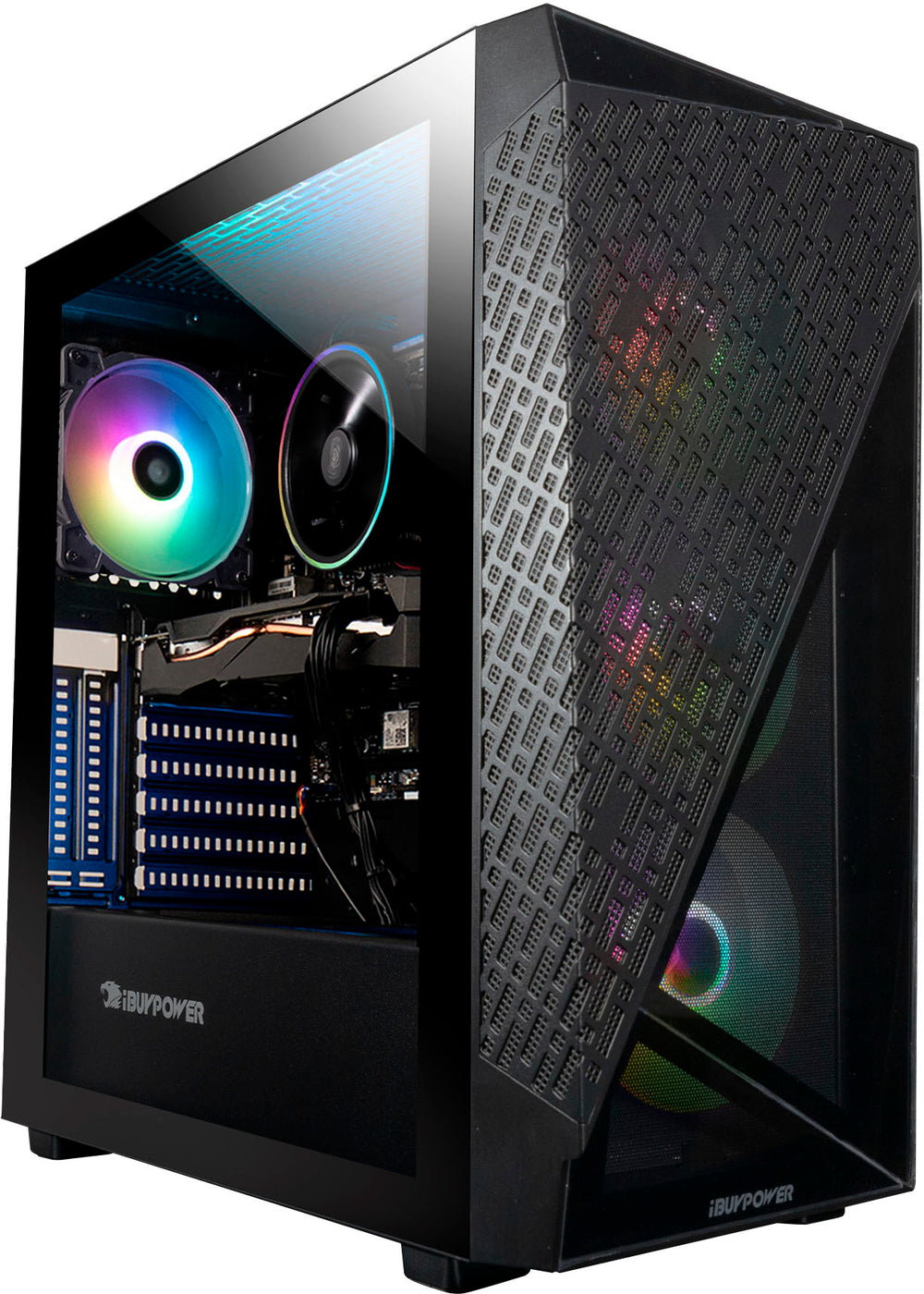 iBUYPOWER - SlateMesh Gaming Desktop - AMD Ryzen 7 5700 - AMD Radeon RX 6700 10GB - 16GB DDR4 RAM - 1TB NVMe SSD - Black_1