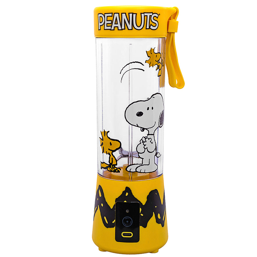 Uncanny Brands Peanuts Snoopy & Woodstock USB-Rechargeable Portable Blender - Yellow_0