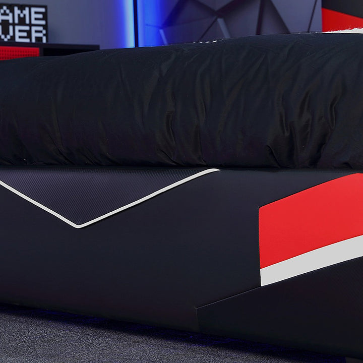 X Rocker - Orion eSports Gaming Bed Frame, Full - Black/Red_2