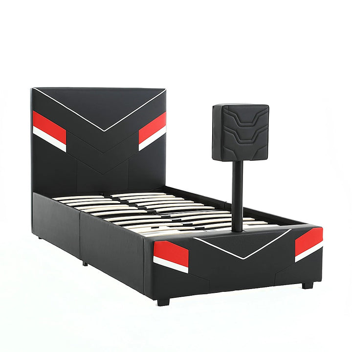 X Rocker - Orion eSports Gaming Bed Frame with TV Mount, Twin - Black/Red_0