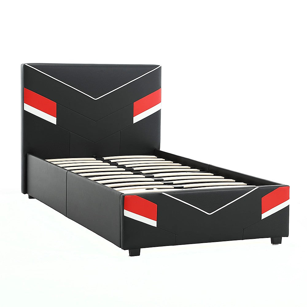X Rocker - Orion eSports Gaming Bed Frame, Twin - Black/Red_0