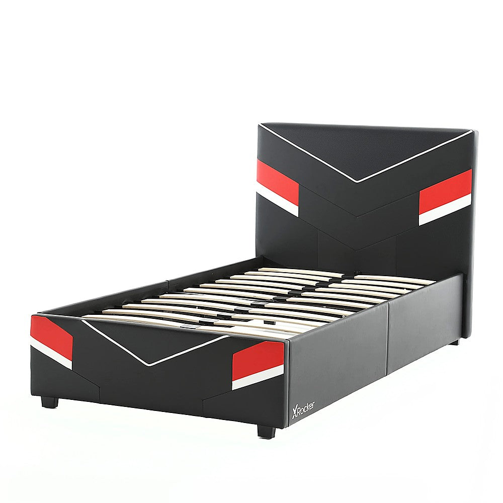 X Rocker - Orion eSports Gaming Bed Frame, Twin - Black/Red_3