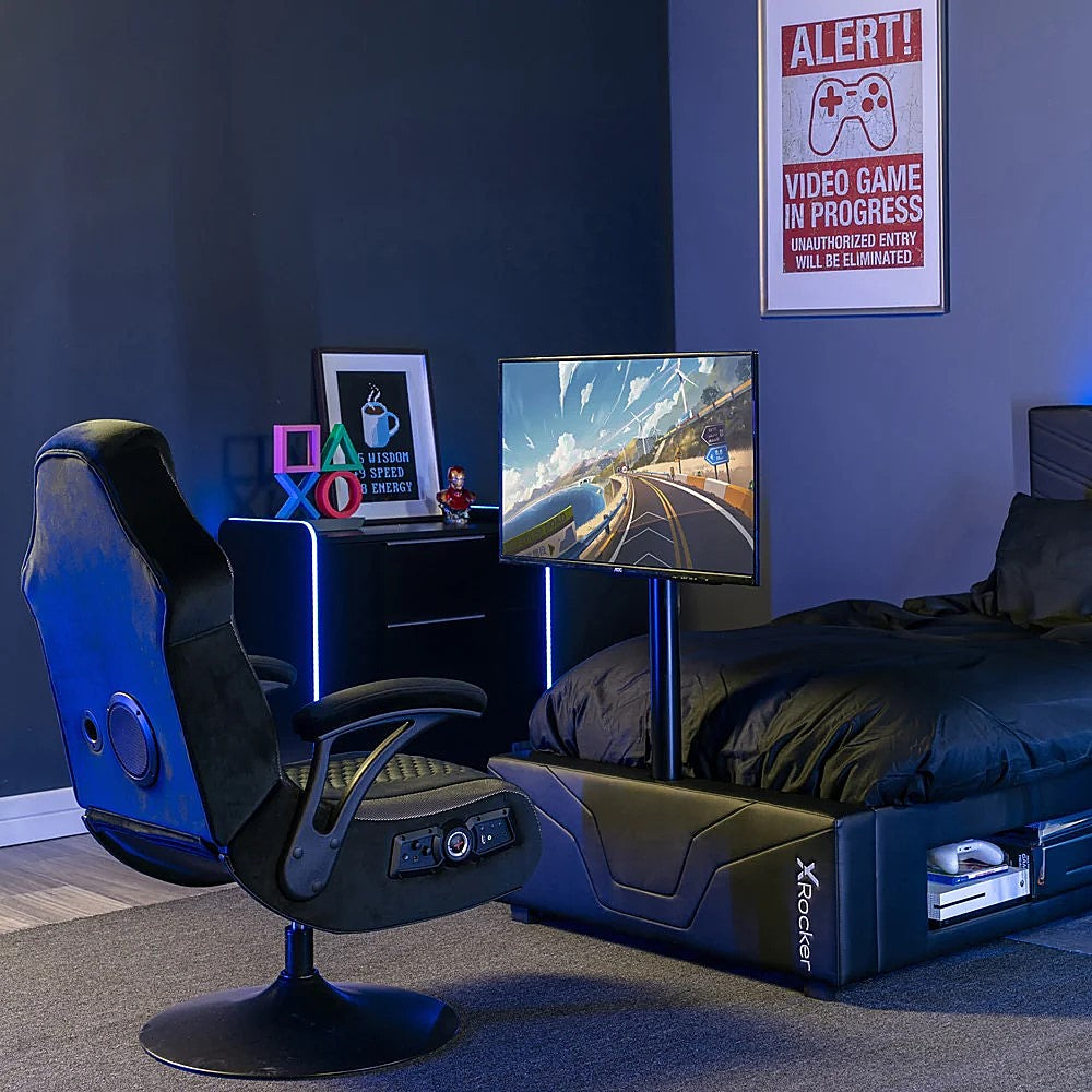 X Rocker - Oracle Gaming Bed with TV Mount, Twin - Black_2