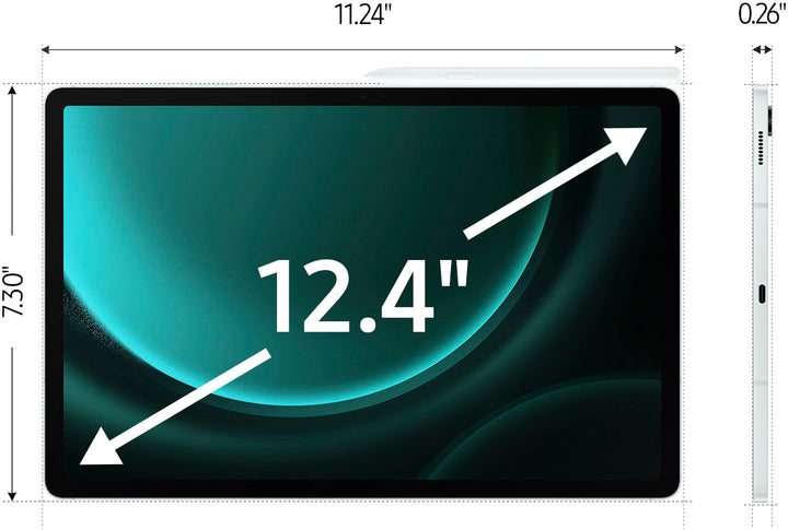 Samsung - Galaxy Tab S9 FE+ - 12.4" 128GB - Wi-Fi - with S-Pen - Mint_6