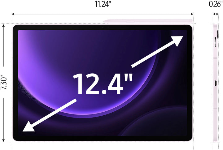 Samsung - Galaxy Tab S9 FE+ - 12.4" 128GB - Wi-Fi - with S-Pen - Lavender_6