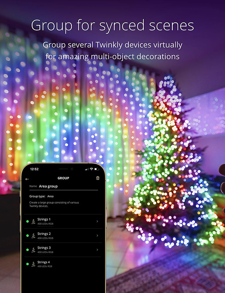 Twinkly - Smart Light Strings Special Edition 400 RGB+W LED Gen II, 105 ft - Soft White_4