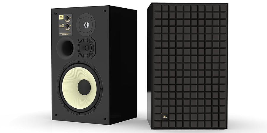 JBL - L100 Black Edition 12" 3-Way Bookshelf Loudspeakers (Each) - Black Gloss_0
