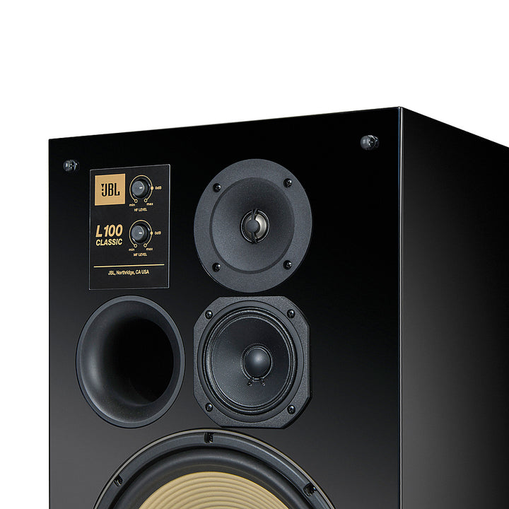 JBL - L100 Black Edition 12" 3-Way Bookshelf Loudspeakers (Each) - Black Gloss_6