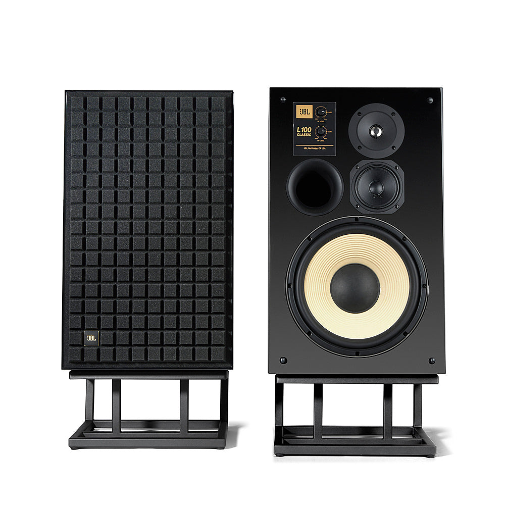 JBL - L100 Black Edition 12" 3-Way Bookshelf Loudspeakers (Each) - Black Gloss_4