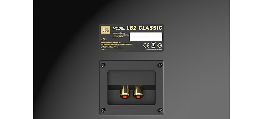 JBL - L82 Black Edition 8-inch 2-way Bookshelf Loudpeakers, Pair - Black Gloss_4