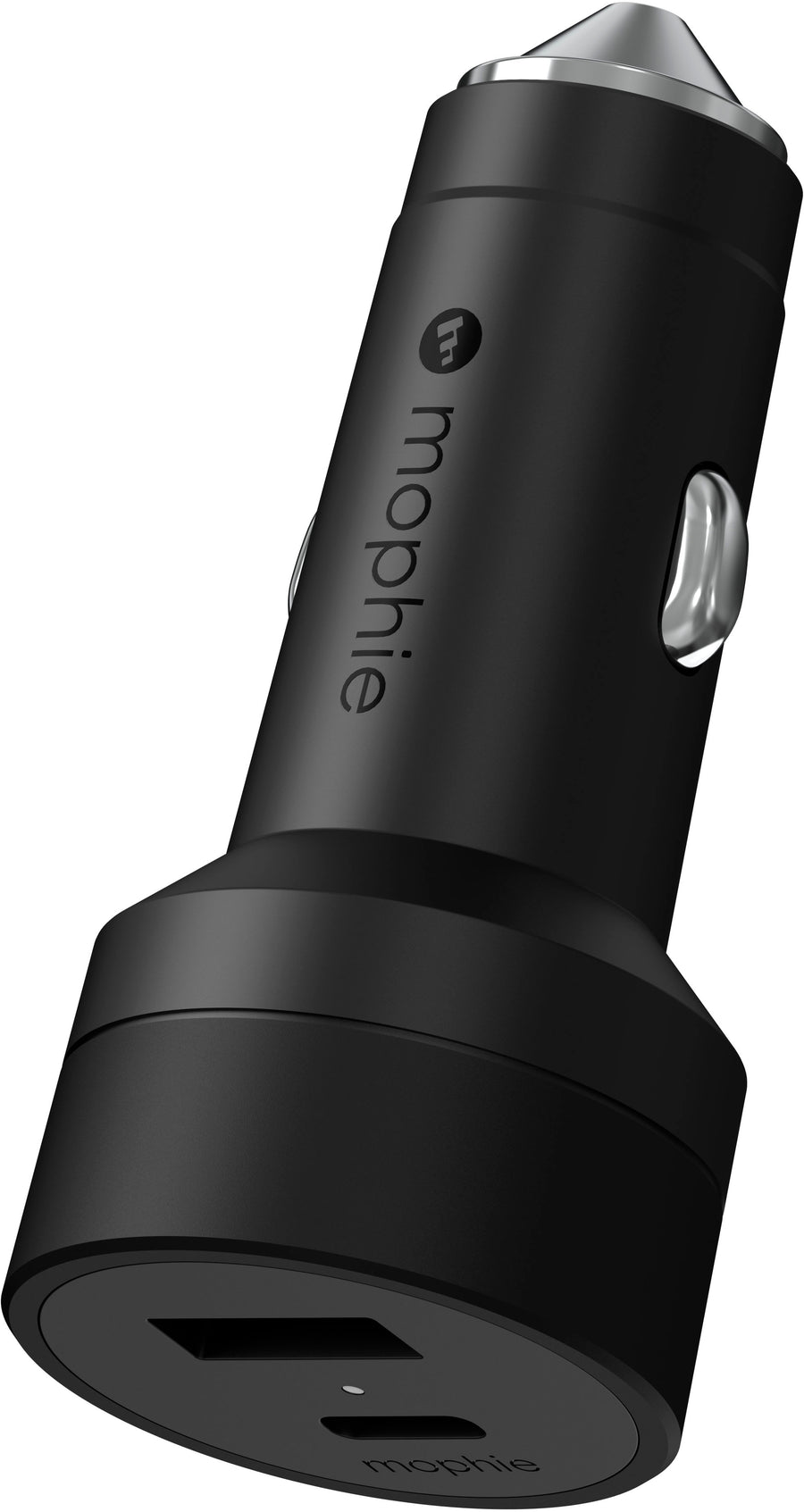 mophie - 42W Dual USB-C + USB-A Car Charger - Black_0