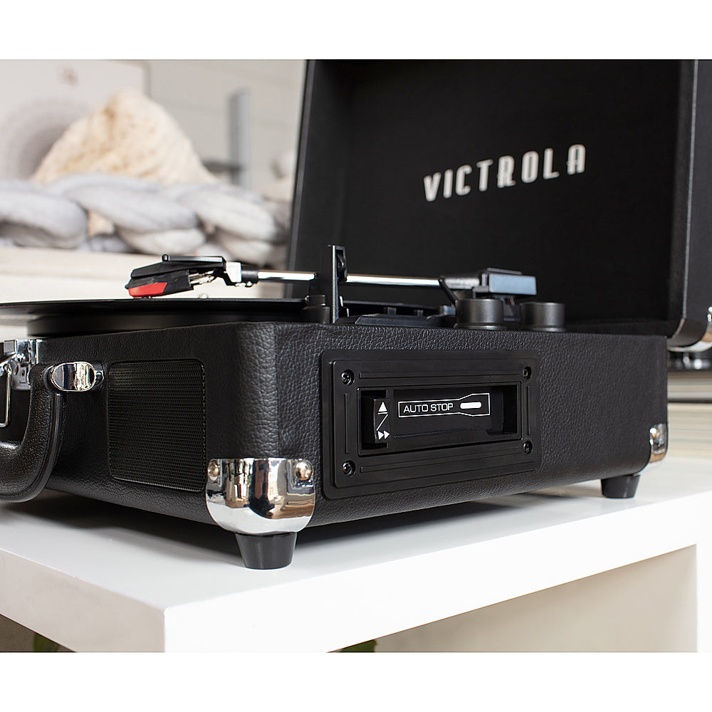 Victrola - Journey+ Cassette Bluetooth Suitcase Record Player - Black_3