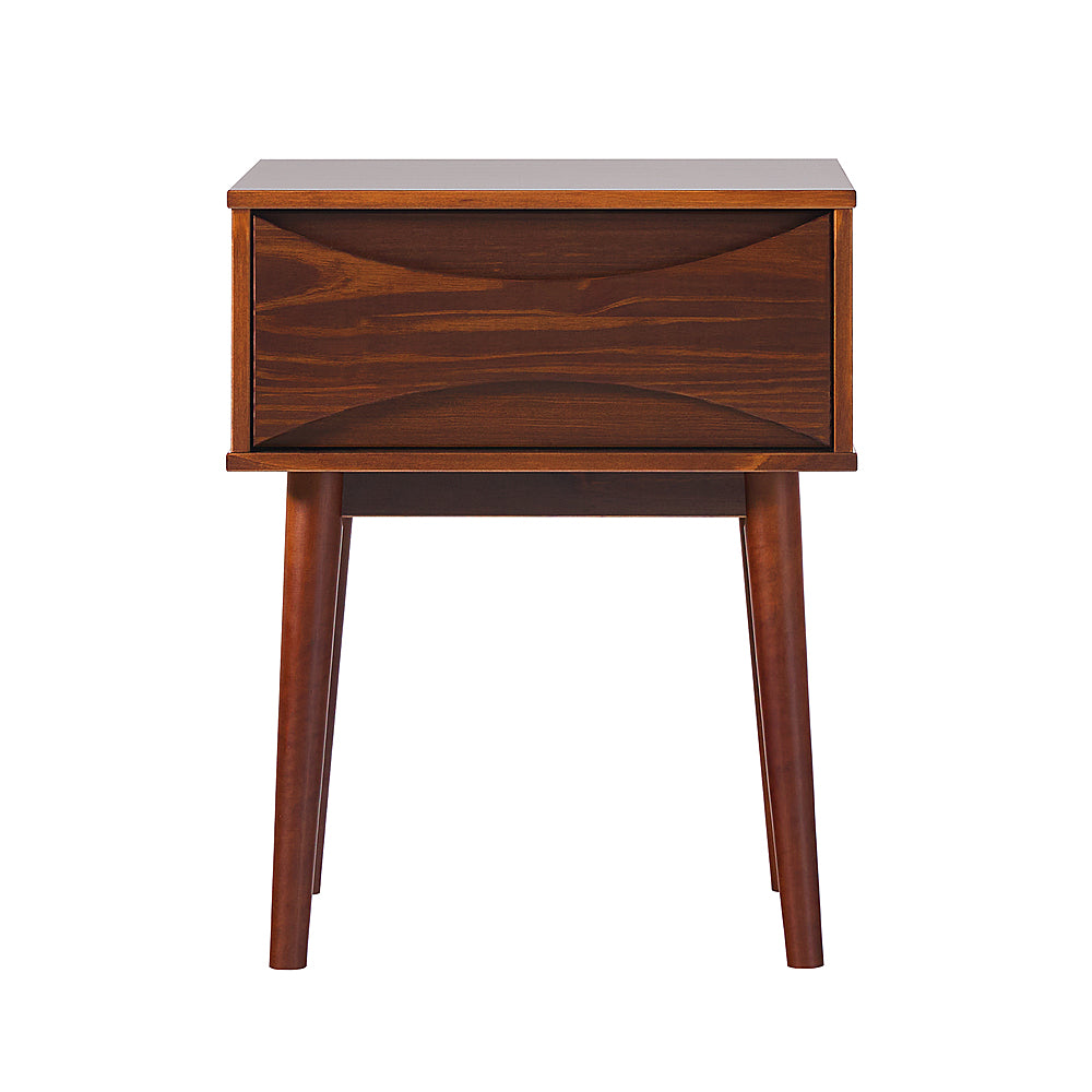 Walker Edison - Mid-Century Modern Solid Wood 1-Drawer Nightstand - Walnut_0
