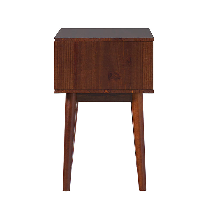 Walker Edison - Mid-Century Modern Solid Wood 1-Drawer Nightstand - Walnut_10
