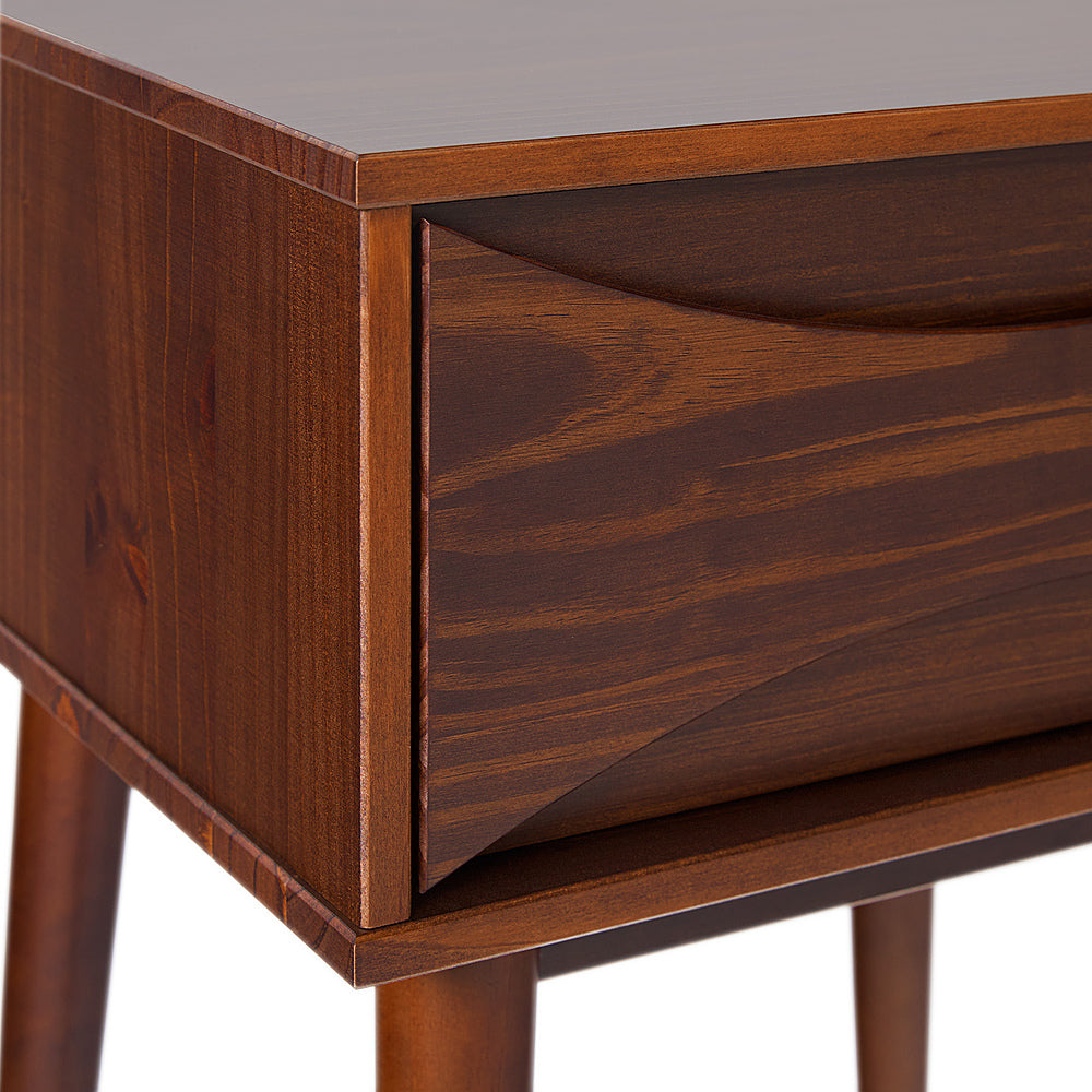 Walker Edison - Mid-Century Modern Solid Wood 1-Drawer Nightstand - Walnut_9