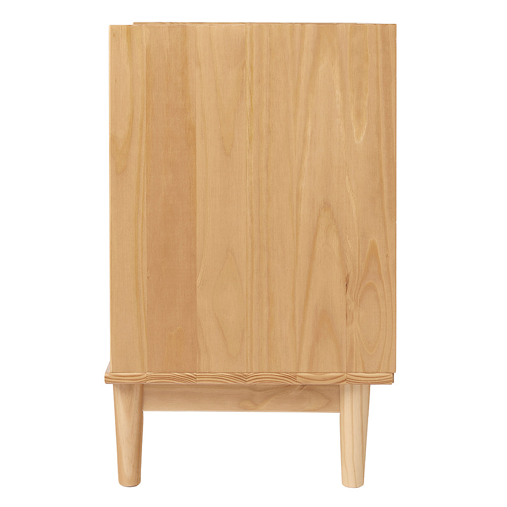 Walker Edison - Mid-Century Modern Solid Wood Tray-Top Nightstand - Natural Pine_10
