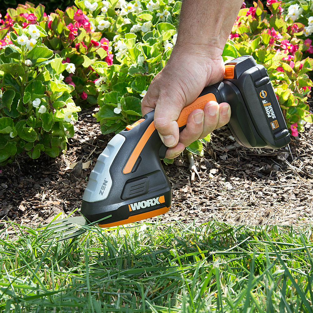 Worx WG801 20V Power Share Cordless 4" Shear and 8" Shrubber Trimmer (Battery & Charger Included) - Black_3