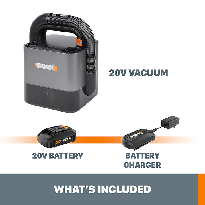 Worx WX030L 20V Power Share Cordless Cube Vac Compact Vacuum (Battery & Charger Included)_6