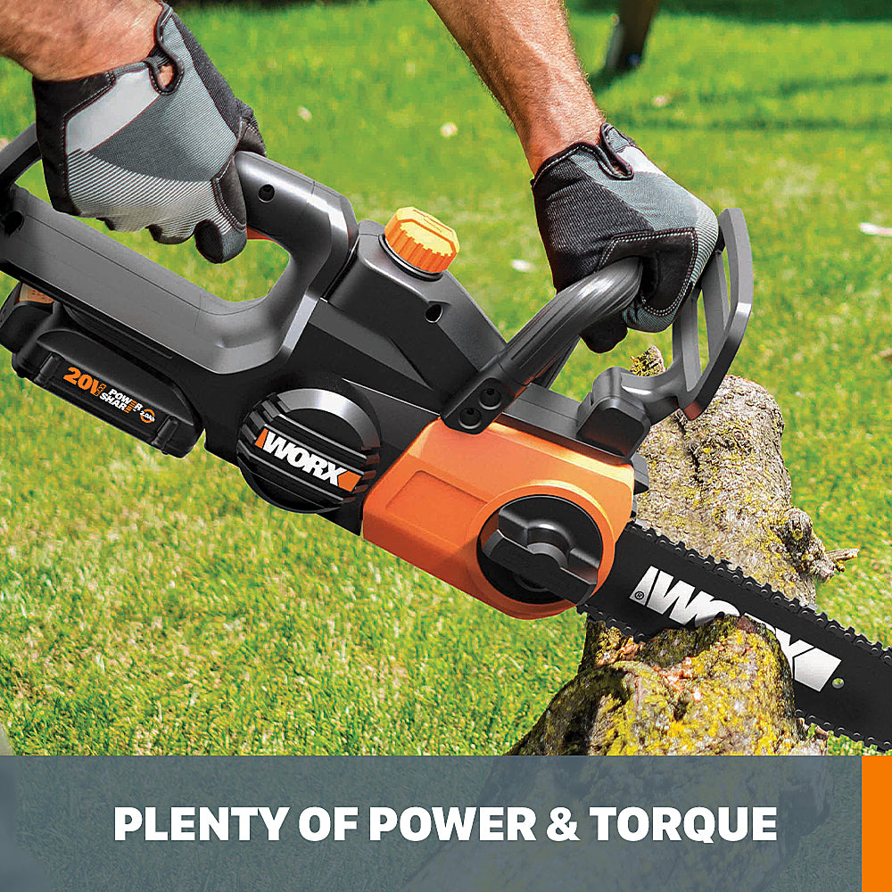 Worx WG322 20V Power Share 10" Cordless Chainsaw with Auto-Tension (Battery & Charger Included) - Black_7
