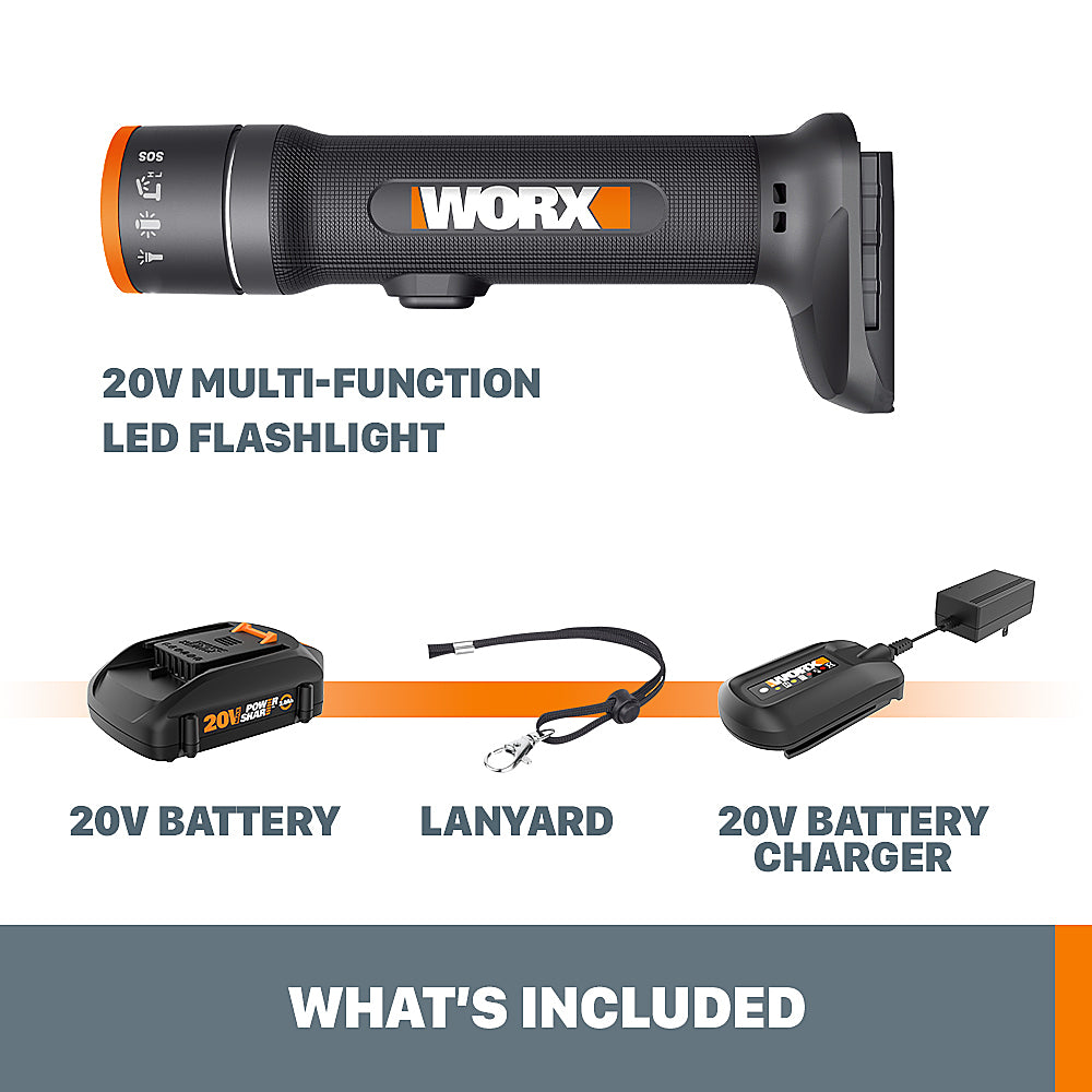 Worx WX027L 20V Power Share Multi-Function LED Flashlight (Battery & Charger Included)_5